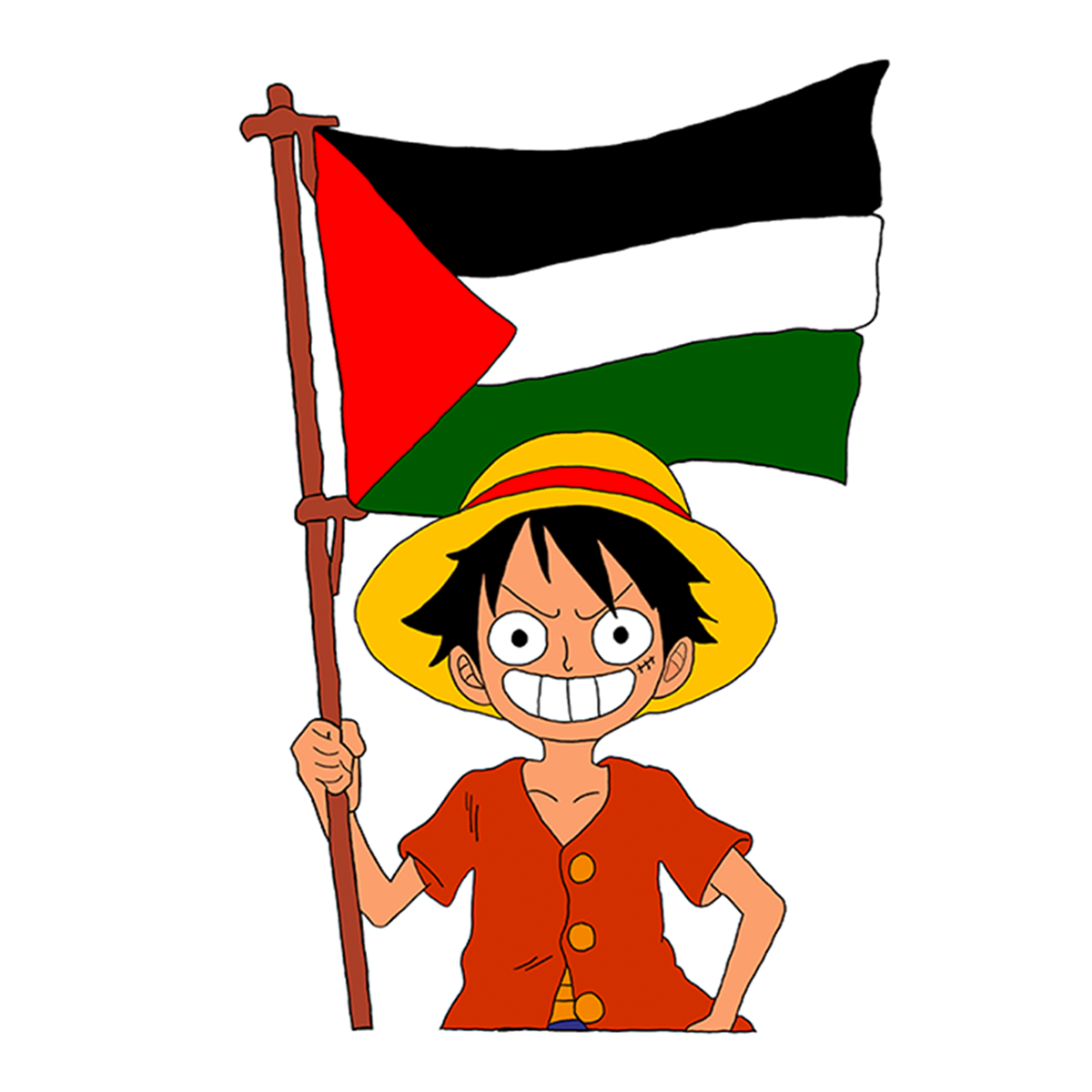 Palestine Flag Handmade Matte Sticker